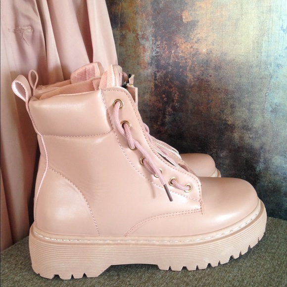 Bamlardai Shoes - Sweet Pink Timberland Style Boots